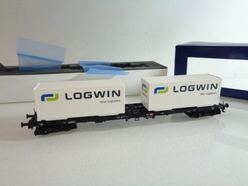 Roco H0 66583 Containerwagen LOGWIN der DB in OVP RR4027