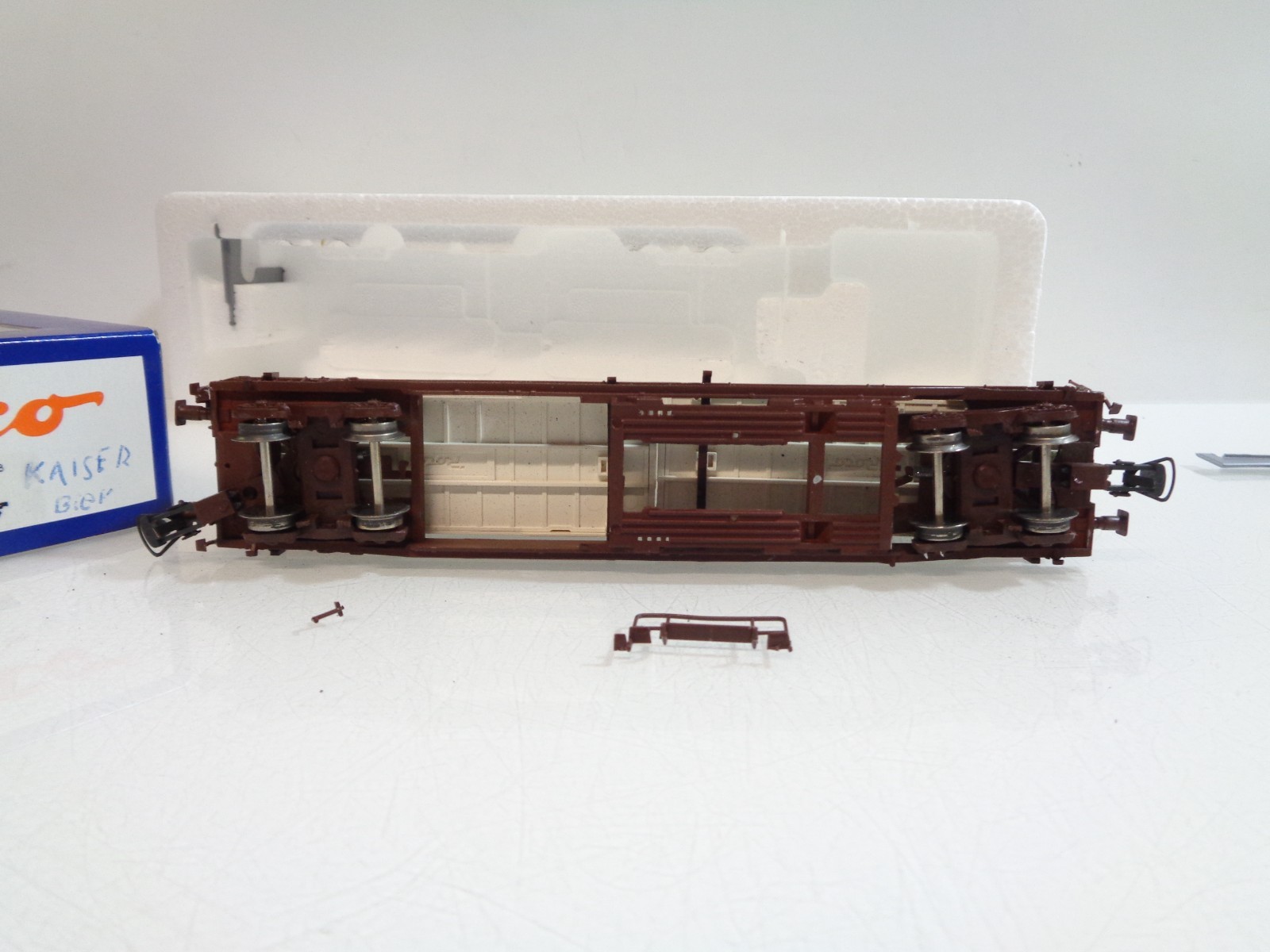 Roco H0 66585 AC Taschenwagen mit Container Kaiser, siehe Foto in OVP RR5673 – Bild 5