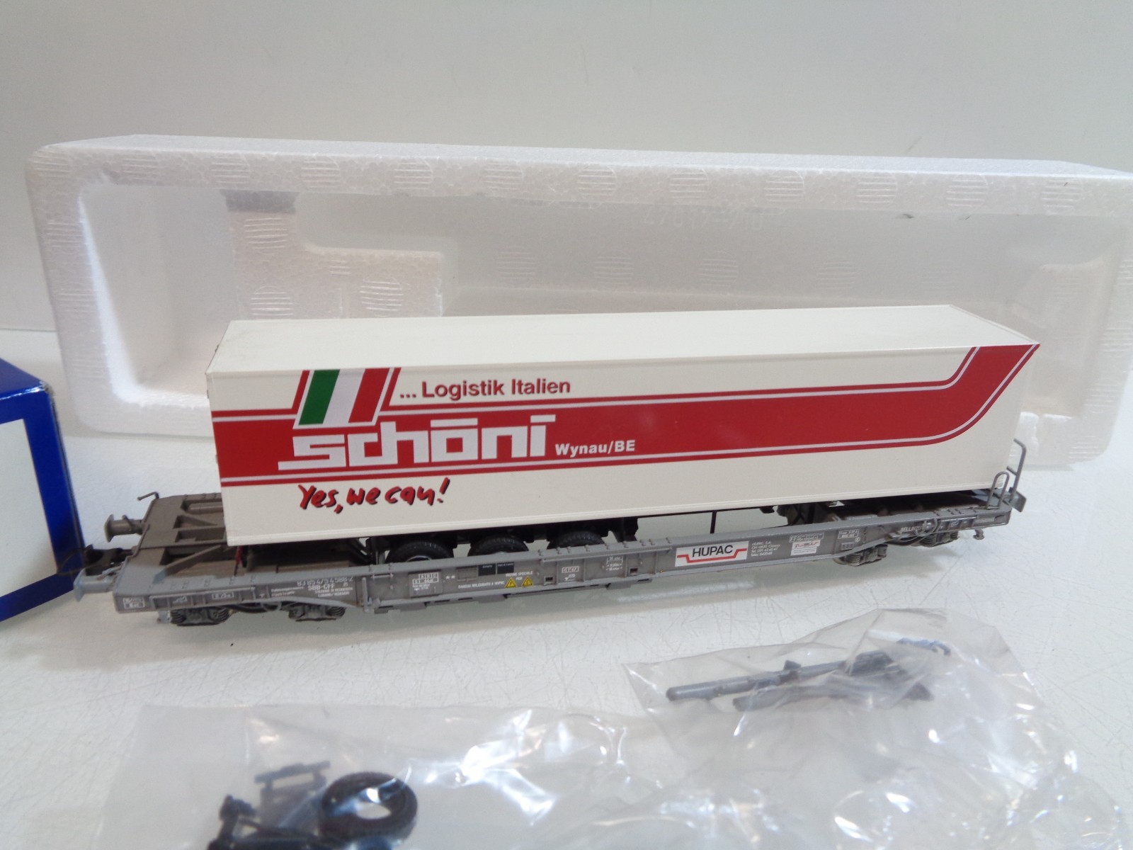 Roco H0 66588 AC Taschenwagen mit Auflieger Schöni der SBB in OVP RR5671 – Bild 3