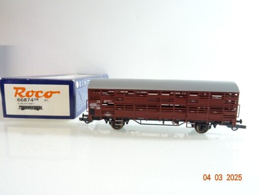 Roco H0 66874 Viehtransportwagen der DB in OVP PR6327 – Bild 3