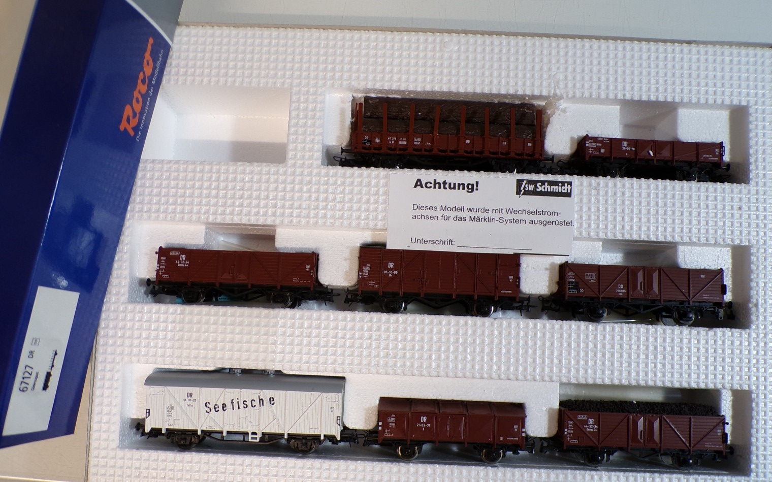 Roco H0 67127 AC Güterwagen-Set 8 tlg. der DB/DR in OVP für Märklin BH1762