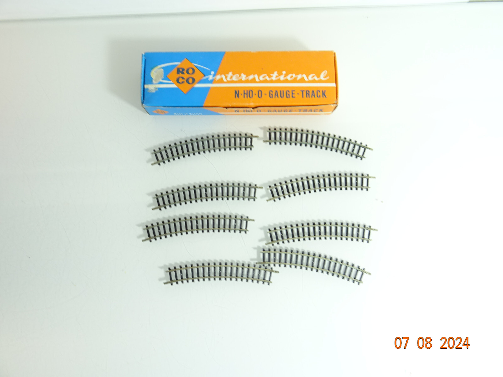 Roco N 22233 Gebogenes Gleis R2 8Stück in OVP CK2534