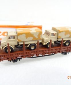 Roco N 25284 Rungenwagen mit 2 Unimogs Militär in OVP RR5124