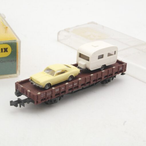 Roco N Rungenwagen mit PKW + Wohnwagen in EVP RR3926 – Bild 3