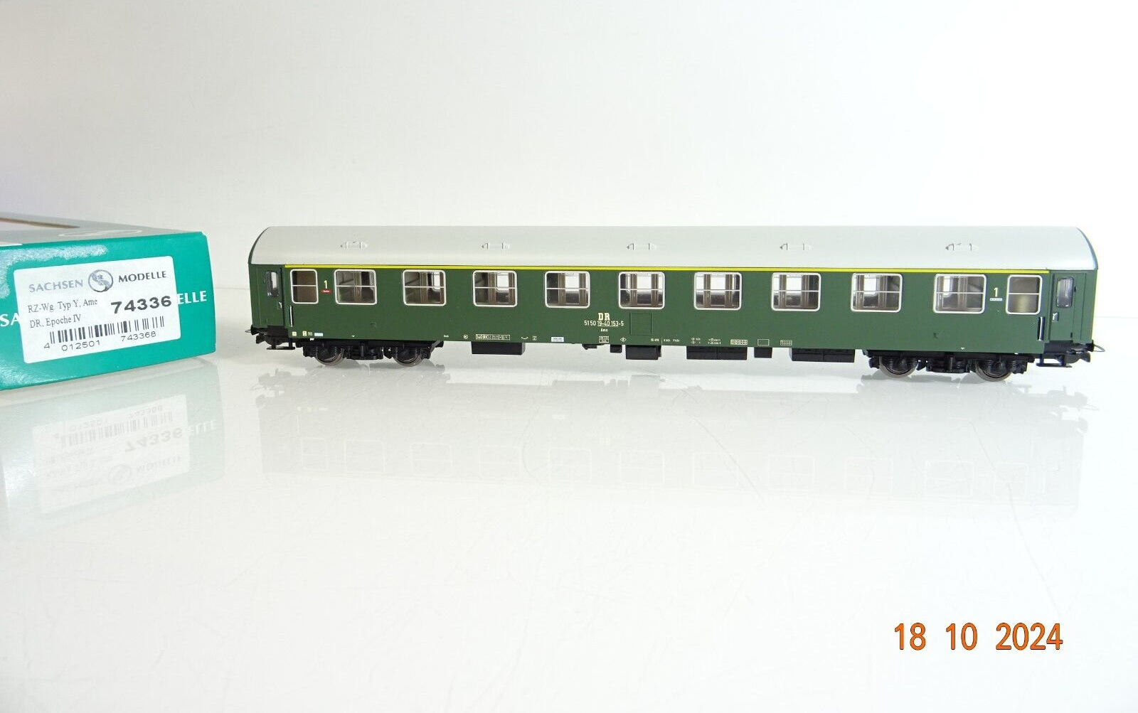 Sachsenmodelle H0 74336 Personenwagen 1.Kl. der DR in OVP PR3317