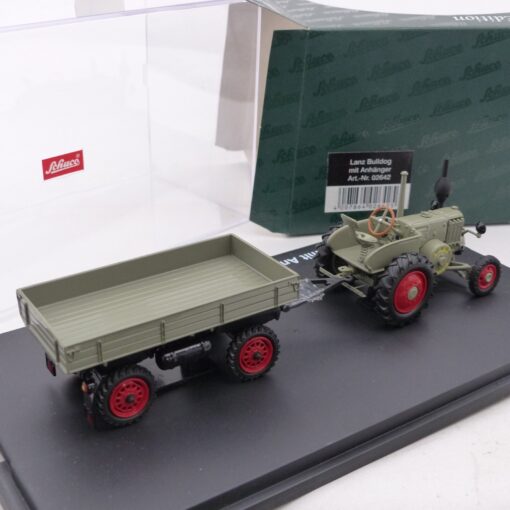 Schuco 1:43 02642 Lanz Bulldog mit Anhänger in OVP EX6544 – Bild 3