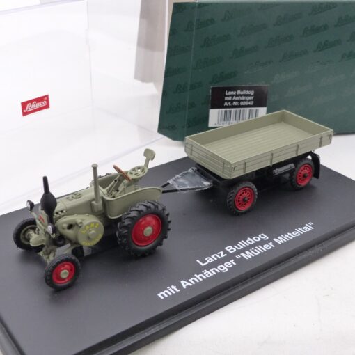 Schuco 1:43 02642 Lanz Bulldog mit Anhänger in OVP EX6544
