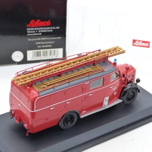 Schuco 1:43 03462 Borgward B 2500 LF 8 Feuerwehr in OVP EX6579 – Bild 3