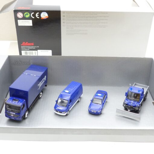Schuco 1:87 452558700 Einsatzfahrzeuge des THW im 4er-Set in OVP EX6652