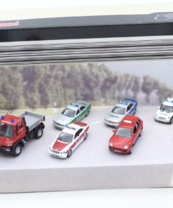 Schuco 1:87 9655 Einsatzfahrzeuge der Feuerwehr + Polizei 6er-Set in OVP EX6650