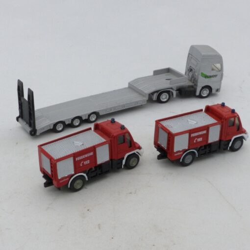 Siku 1068 Unimog Feuerwehr und MAN Tieflader in Tüte siehe Bilder o. EX6960 – Bild 3