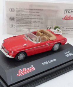 TCM by Schuco 1:72 MGB Cabrio Baujahr 1962 rot, in PC-Box EB3420