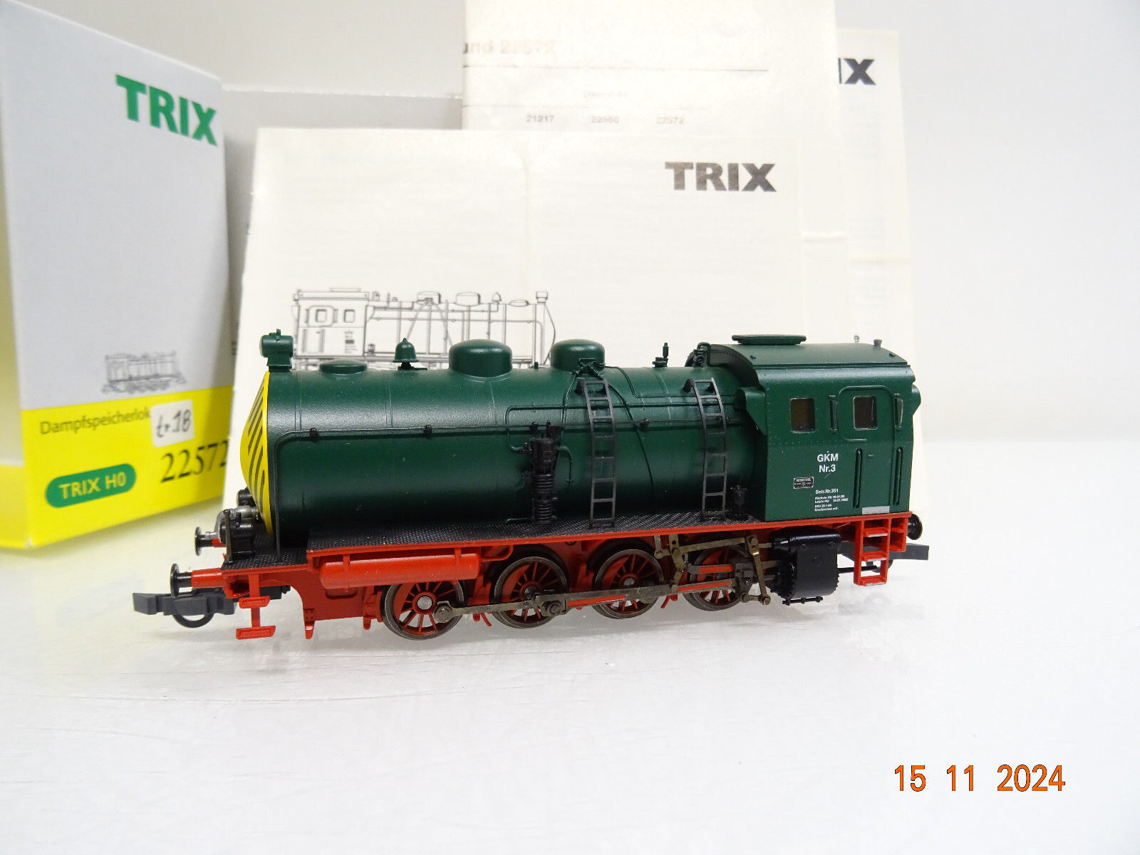 Trix H0 22572 Dampfspeicherlok Großkraftwerk Mannheim mit DSS in OVP LE7248