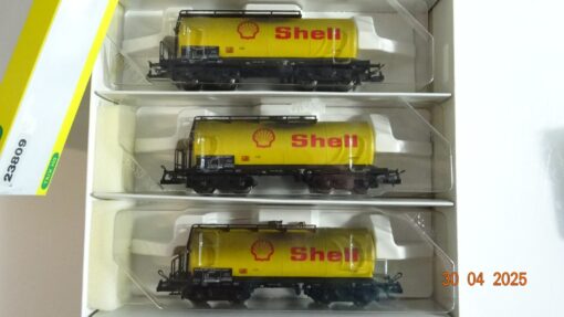 Trix H0 23809 Kesselwagen-Set Shell 3 tlg. der DB in OVP PR7365 – Bild 3