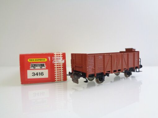 Trix H0 3416 Hochbordwagen mit Br.Hs der DB in OVP DE49