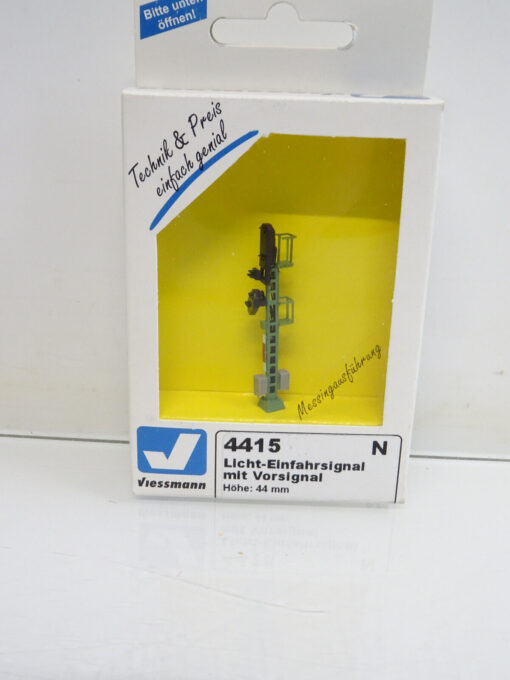 Viessmann N 4415 Licht-Einfahrsignal mit Vorsignal Messing in OVP LE1549