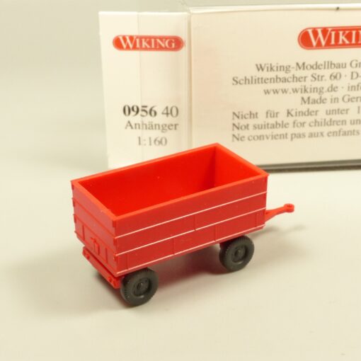 Wiking 1:160 N 095640 Landwirtschaftlicher Anhänger rot in OVP EX6233 – Bild 3