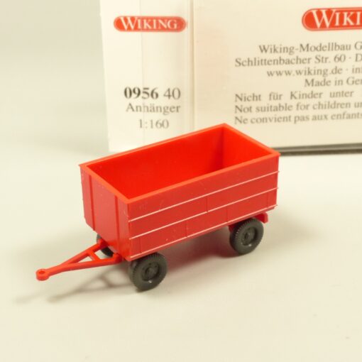 Wiking 1:160 N 095640 Landwirtschaftlicher Anhänger rot in OVP EX6233