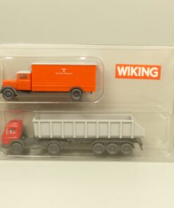 Wiking 1:160 N 90948 Mercedes Hinterkipper-Satelzug mit Zugabe in OVP EX6137