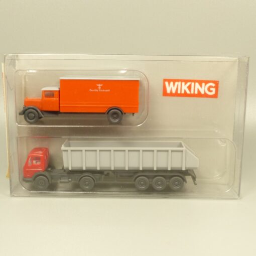 Wiking 1:160 N 90948 Mercedes Hinterkipper-Satelzug mit Zugabe in OVP EX6137