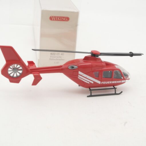 Wiking 1:87 022 05 40 Eurocopter EC 135 Hubschrauber Feuerwehr in OVP RR2892 – Bild 3