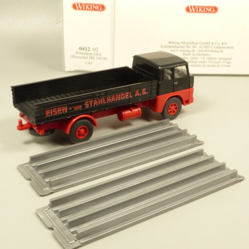 Wiking 1:87 041202 Henschel HS 14/16 Pritschen-LKW Eisen und Stahl in OVP EX7177 – Bild 3