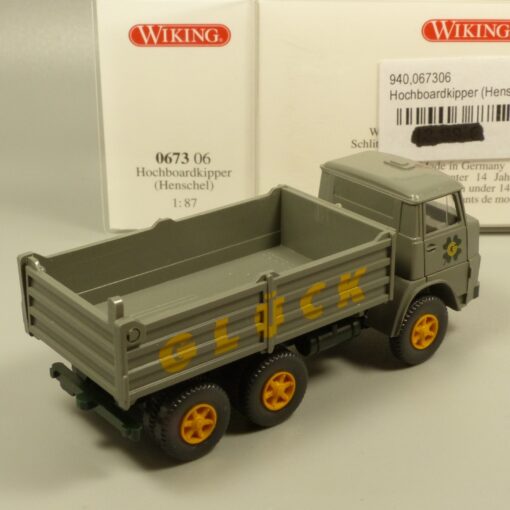 Wiking 1:87 067306 Henschel Hochbordkipper GLÜCK in OVP EX7186 – Bild 3