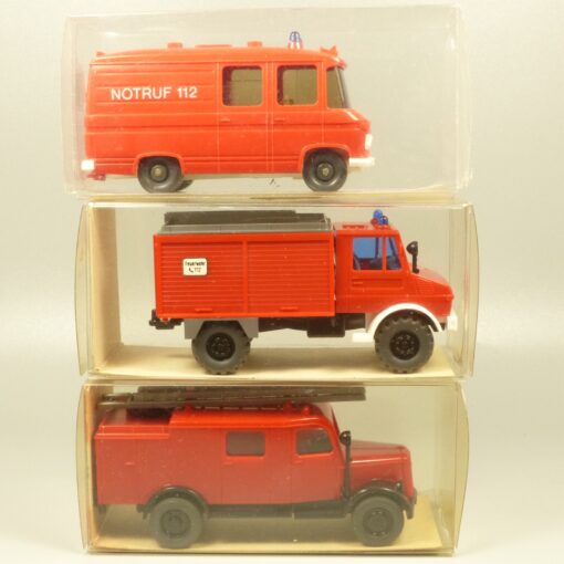 Wiking 1:87 3er-Pack ältere Einsatzfahrzeuge der Feuerwehr in OVP EX6020 – Bild 3