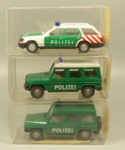 Wiking 1:87 3er-Pack ältere Mercedes Einsatzfahrzeuge der Polizei in OVP EX6021