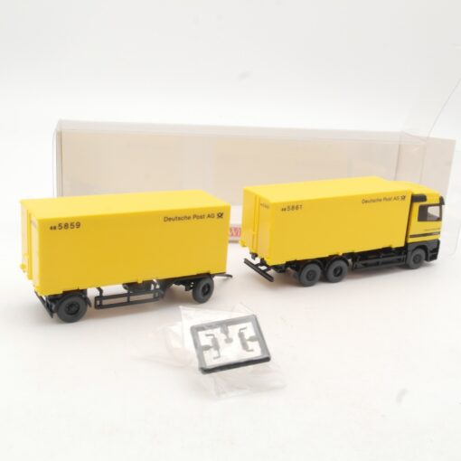 Wiking 1:87 5730639 MB Actros Wechselkofferlastzug Deutsche Post in OVP RR3305 – Bild 3