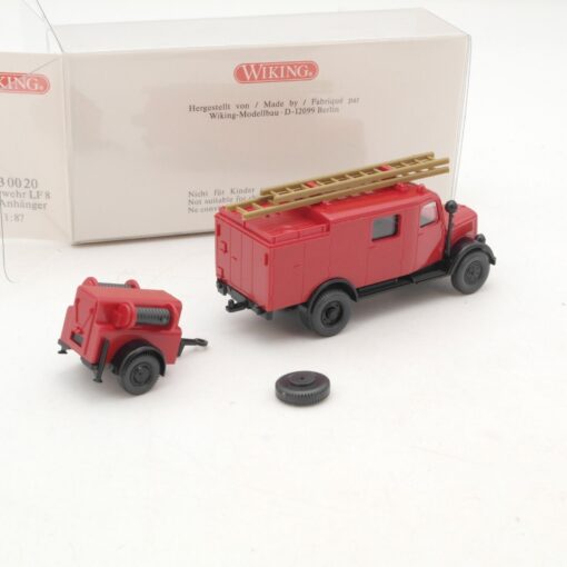 Wiking 1:87 8630020 Feuerwehr LF 8 mit Anhänger in OVP RG8485 – Bild 3