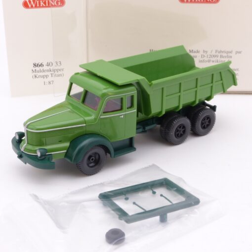 Wiking 1:87 8664033 Krupp Titan Muldenkipper grün in OVP EX6859