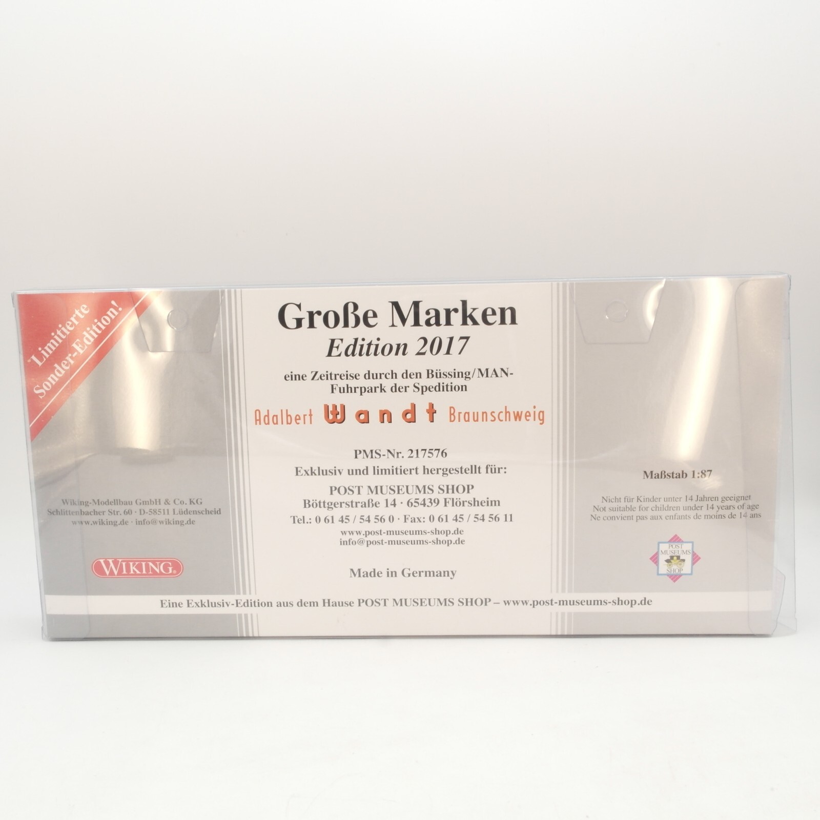 Wiking 1:87 PMS MAN Pritsche Wandt aus Edition 2017 in OVP RG8463 – Bild 5