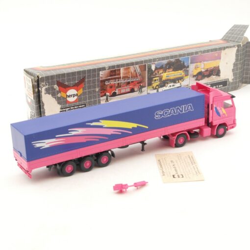 Wiking 1:87 Werbemodell Scania Pritschen Sattelzug in EVP RA7305 – Bild 3