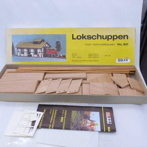 hmb Holzmodellbausatz M 1:22 No. 901 Lokschuppen absolute Rarität in OVP EX6271 – Bild 3