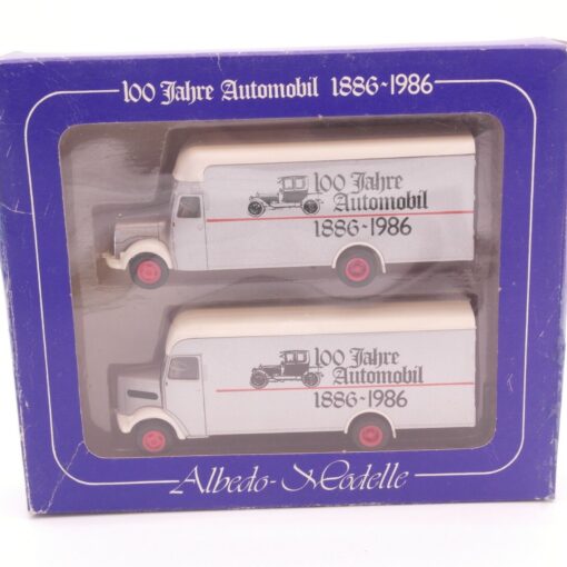 Albedo 1:87 Set: 2 Koffer-LKW 100 Jahre Automobil 1886-1986 in OVP EZ8149 – Bild 4