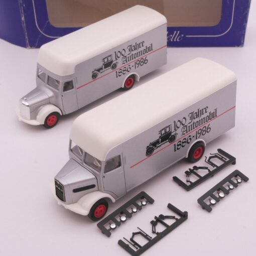 Albedo 1:87 Set: 2 Koffer-LKW 100 Jahre Automobil 1886-1986 in OVP EZ8149