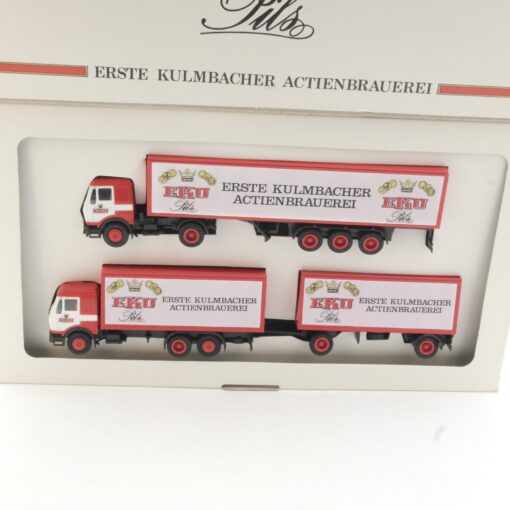 Albedo 1:87 Werbemodell Set MB Sattelzug EKU Kulmbacher in OVP RR1100