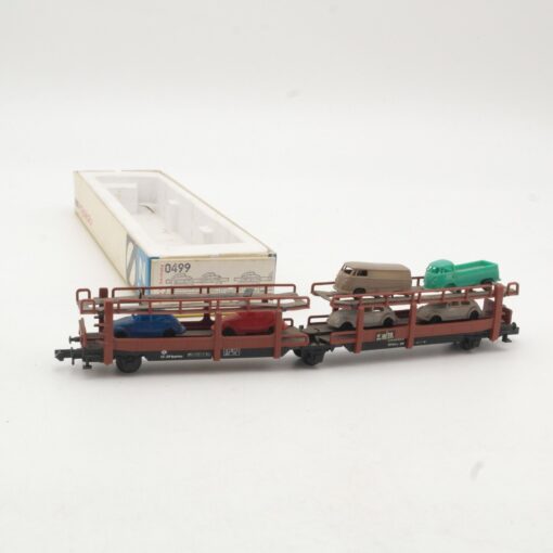 Arnold N 0499 Autotransportwagen mit 6 PKW in OVP RR217