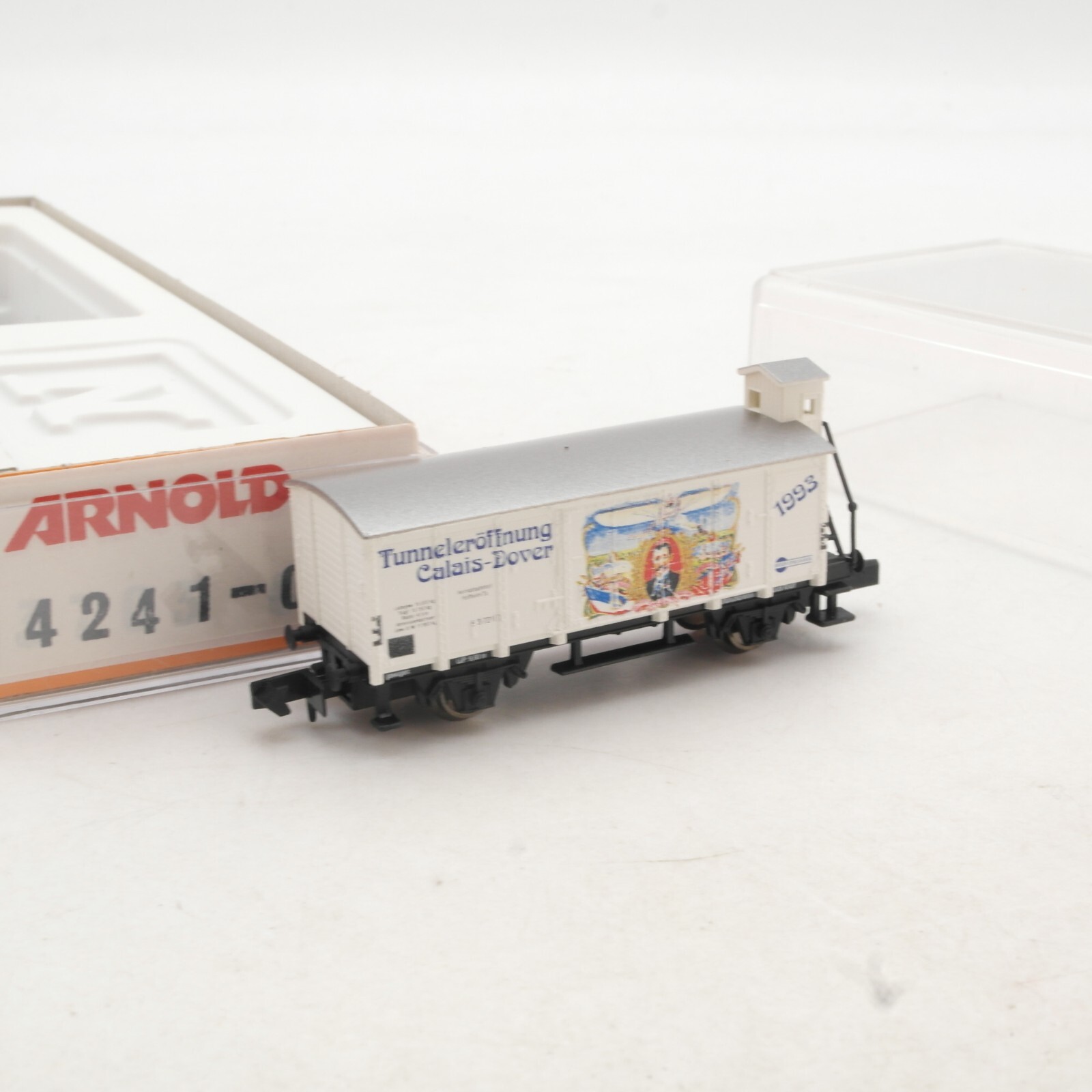 Arnold N 4241-008 Güterwagen Tunneleröffnung Calais-Dover in OVP QR617 – Bild 3