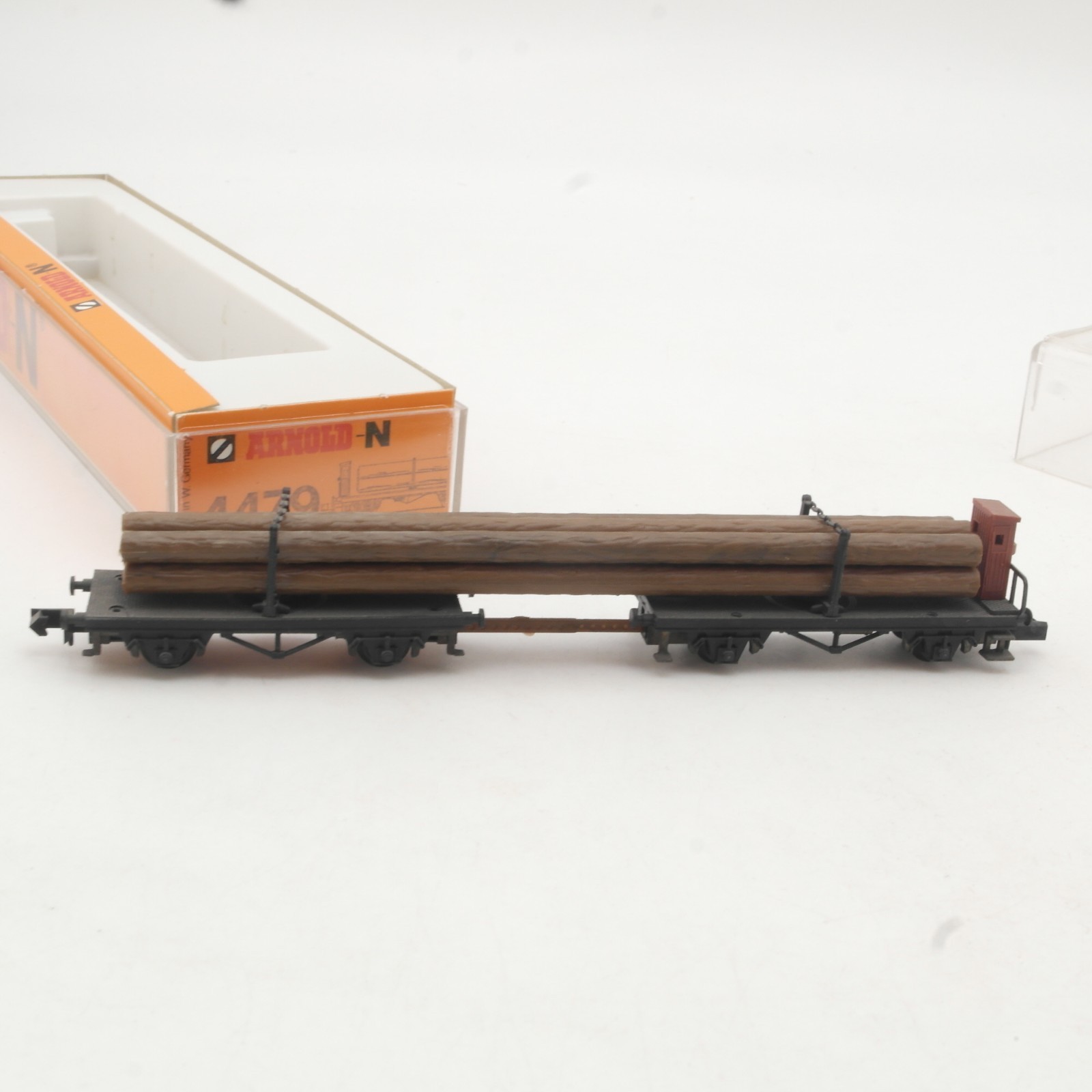 Arnold N 4479 Drehschemelwagen mit Holzladung in OVP RR5688 – Bild 3