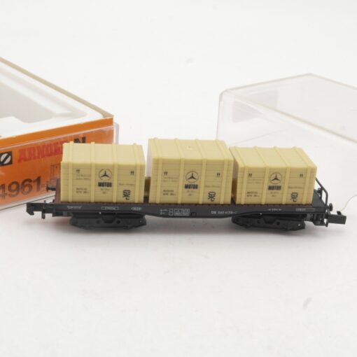 Arnold N 4961 Flachwagen mit Mercedes Transportkisten in OVP RR3904 – Bild 3