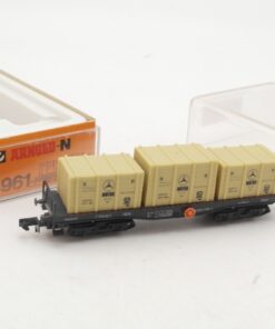 Arnold N 4961 Flachwagen mit Mercedes Transportkisten in OVP RR3904