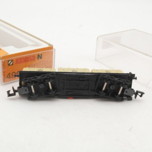 Arnold N 4961 Flachwagen mit Mercedes Transportkisten in OVP RR3904 – Bild 4