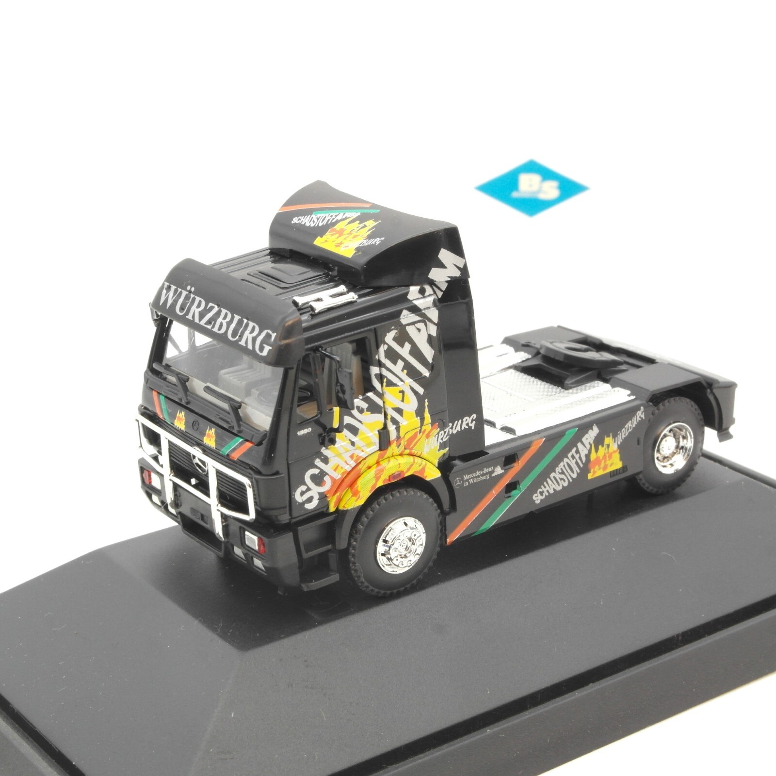 B&S 1:87 Mercedes Benz Würzburg Zugmaschine Schadstoffarm in PC Box RG1734