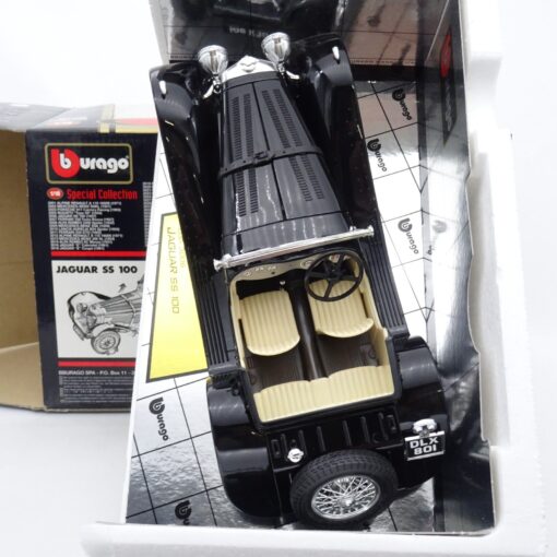 Bburago / Burago 1:18 3006 Jaguar SS 100 1937 schwarz in OVP EX6522 – Bild 4
