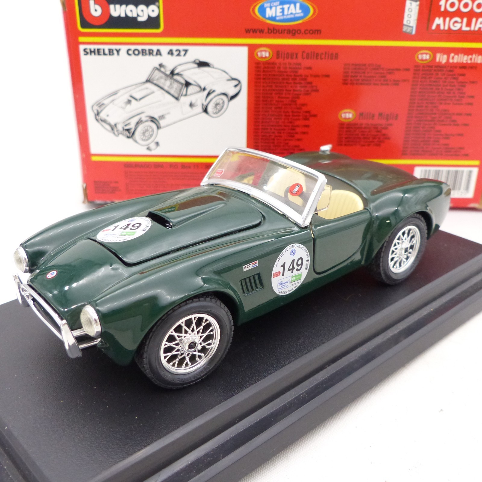 Bburago / Burago 1:24 1213 Shelby Cobra 427 (1965) #149 in OVP EX8304