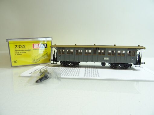 Brawa H0 2332 Personenwagen 4. Klasse der K.W.St.E. in OVP PR1027