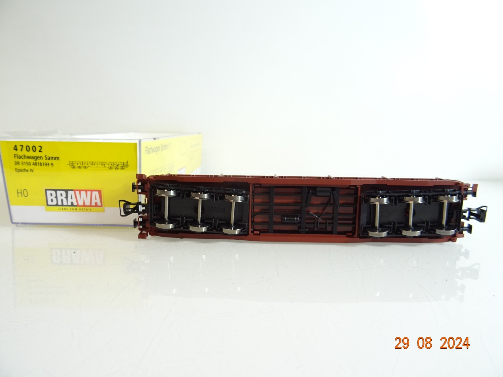 Brawa H0 47002 Flachwagen mit Ladung der DB neuwertig in OVP PR2335 – Bild 4
