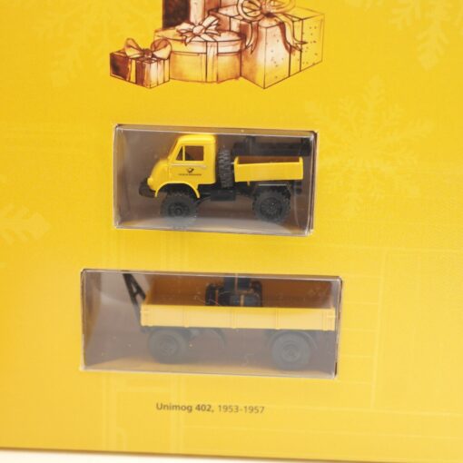 Brekina 1:87 006239 50 Jahre Unimog mit geschlossenem Fahrerhaus in OVP QR8802 – Bild 3